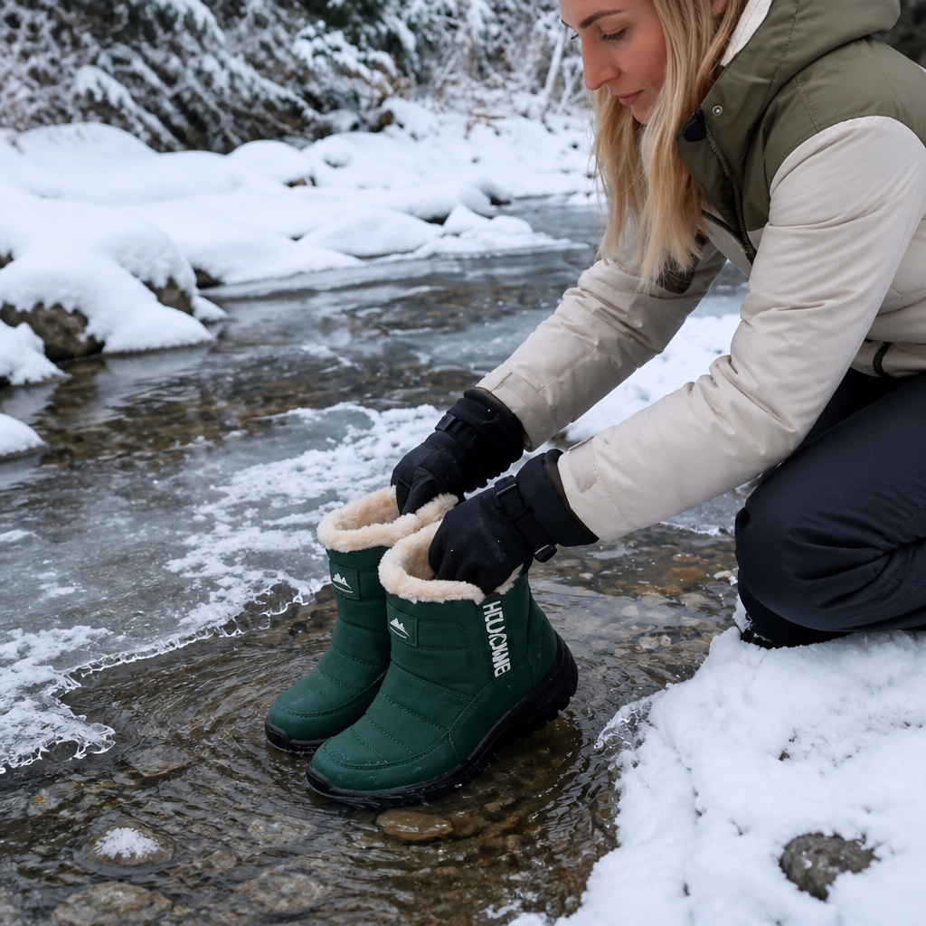 Rebecca | Quilted Pull-On Ankle Snow Boots Women