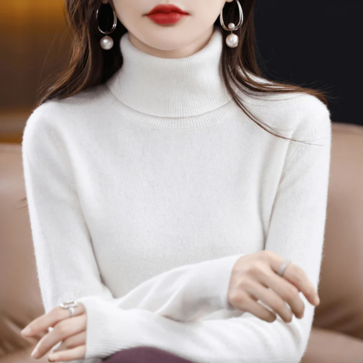 Samantha | Stylish Fine Knit Long Sleeve Turtleneck Sweater