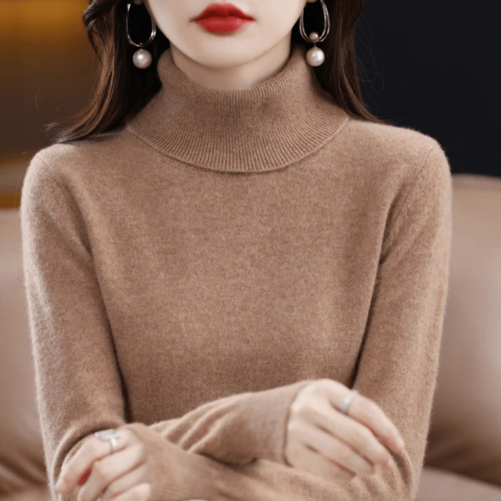 Samantha | Stylish Fine Knit Long Sleeve Turtleneck Sweater