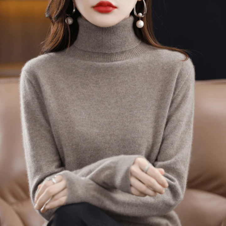 Samantha | Stylish Fine Knit Long Sleeve Turtleneck Sweater
