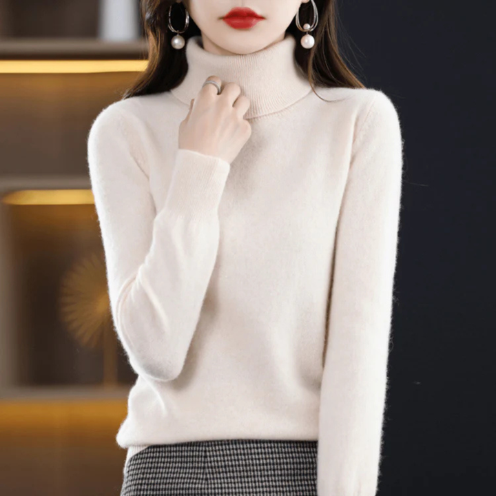 Samantha | Stylish Fine Knit Long Sleeve Turtleneck Sweater