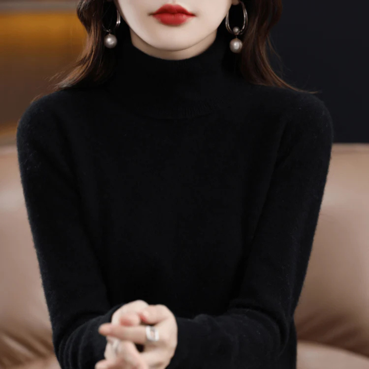 Samantha | Stylish Fine Knit Long Sleeve Turtleneck Sweater