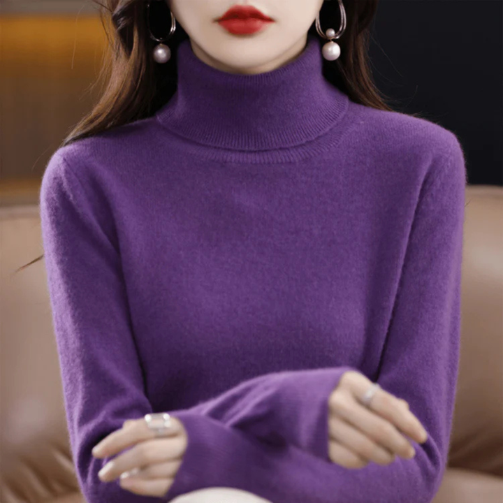 Samantha | Stylish Fine Knit Long Sleeve Turtleneck Sweater