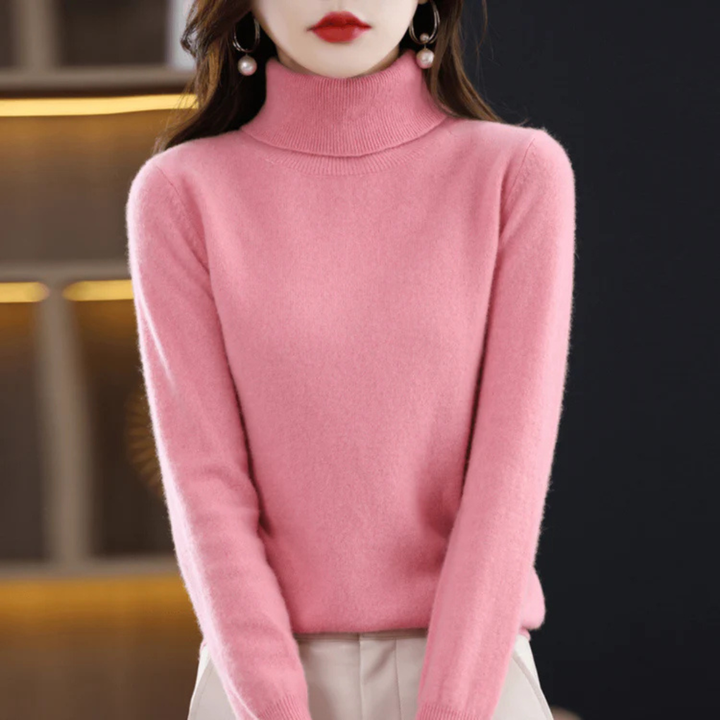 Samantha | Stylish Fine Knit Long Sleeve Turtleneck Sweater