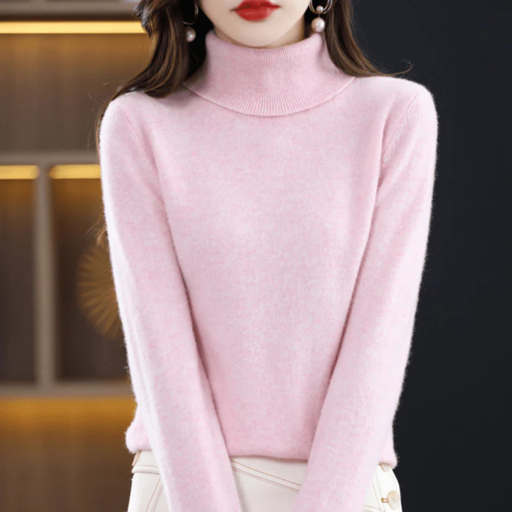 Samantha | Stylish Fine Knit Long Sleeve Turtleneck Sweater