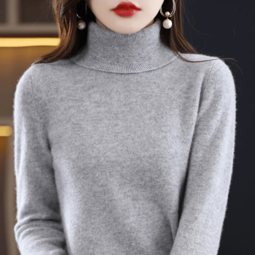 Samantha | Stylish Fine Knit Long Sleeve Turtleneck Sweater