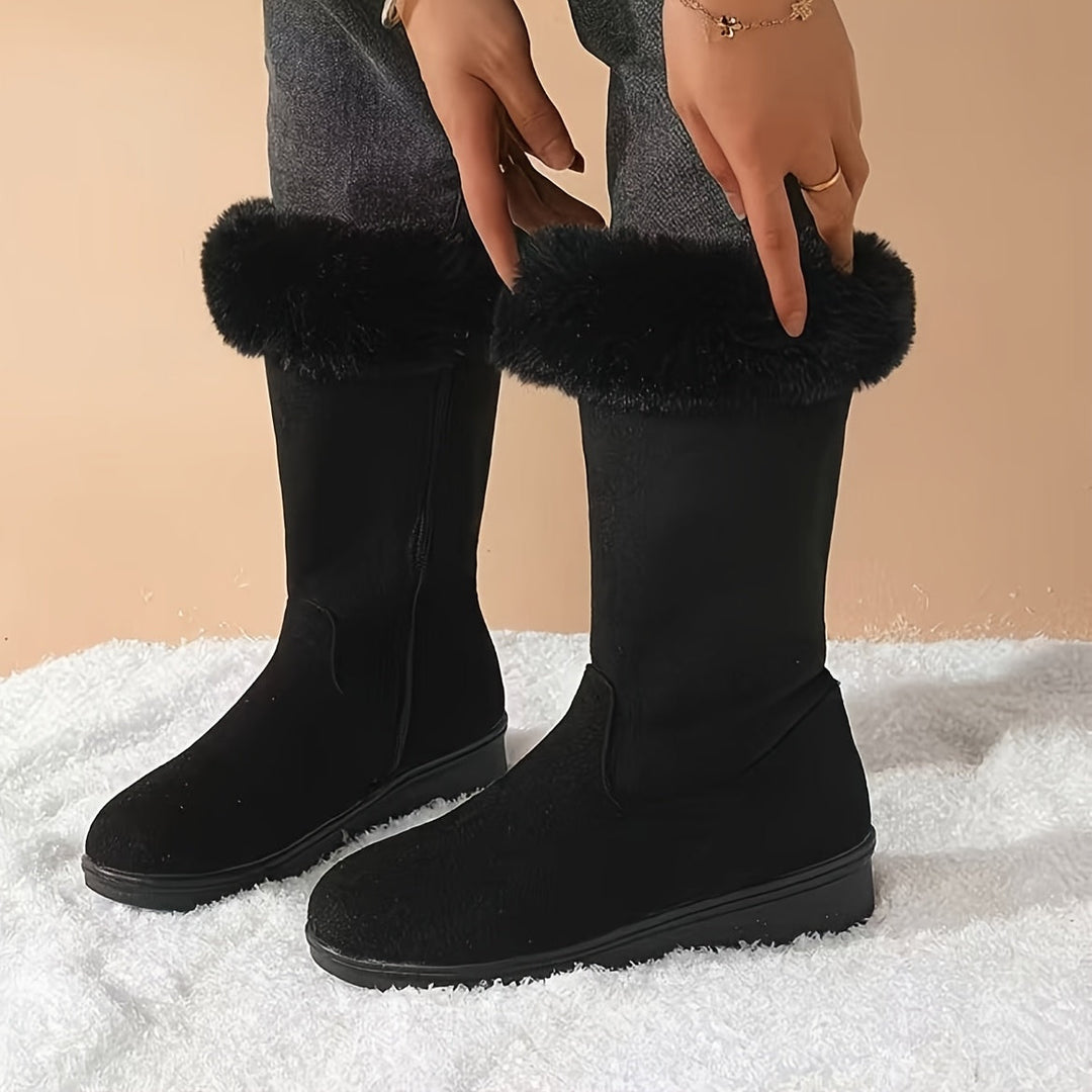Sara | Stylish Cuffed Mid-Calf Snow Boots Women