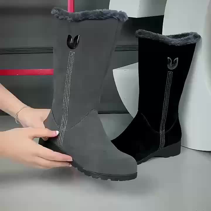 Sara | Stylish Cuffed Mid-Calf Snow Boots Women