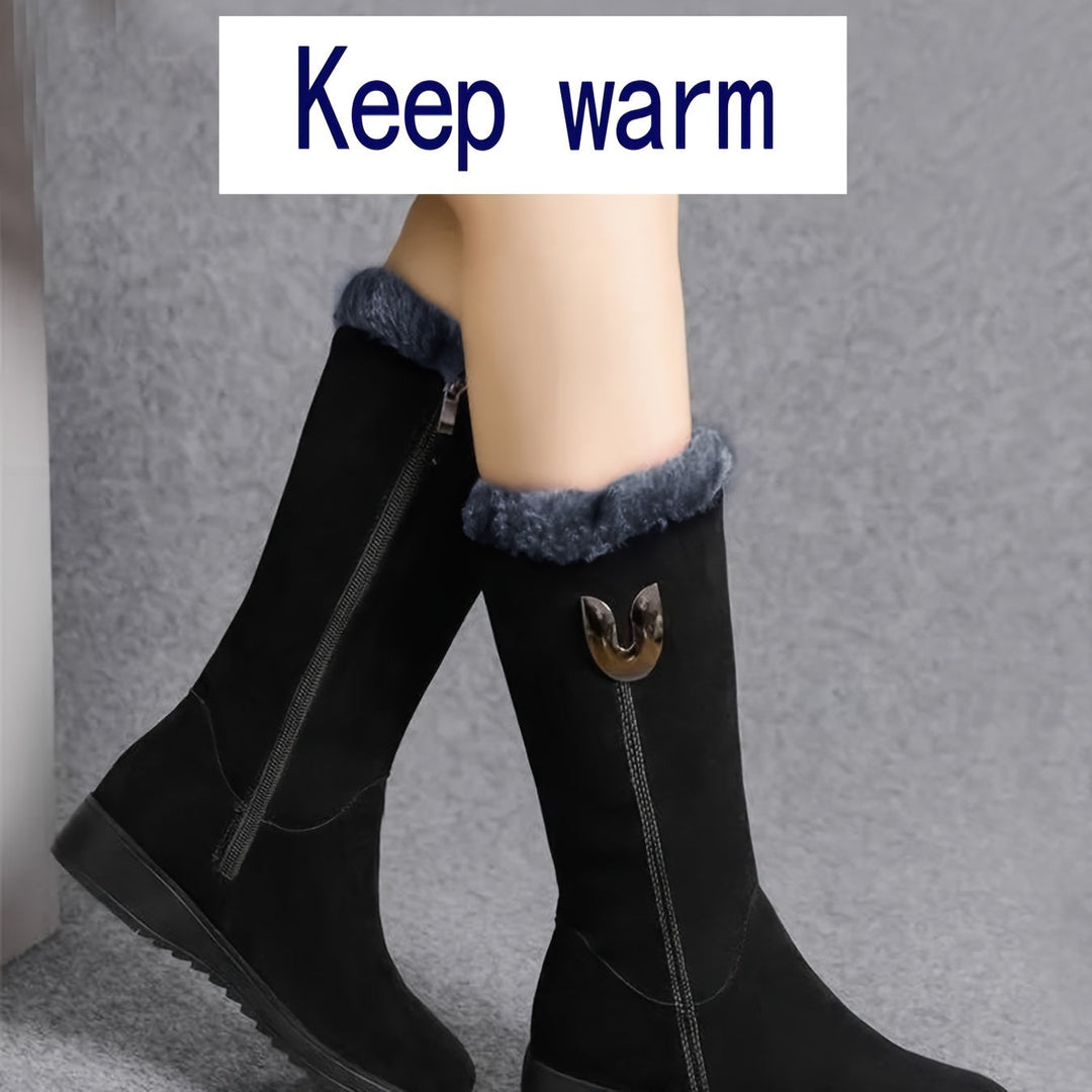 Sara | Stylish Cuffed Mid-Calf Snow Boots Women