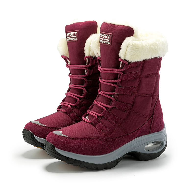 Sarah | Cozy Lace-Up Mid-Calf Snow Boots Women