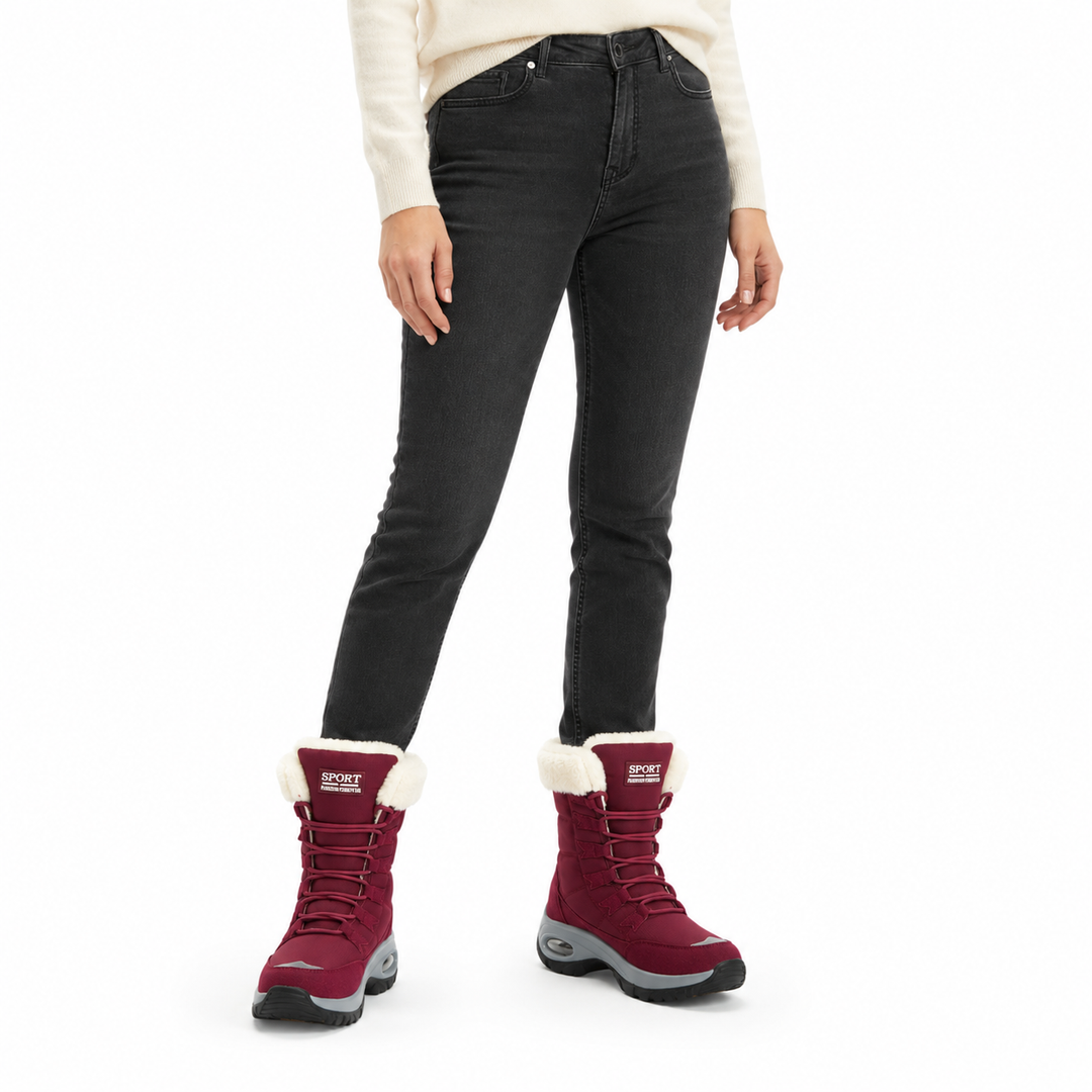 Sarah | Cozy Lace-Up Mid-Calf Snow Boots Women