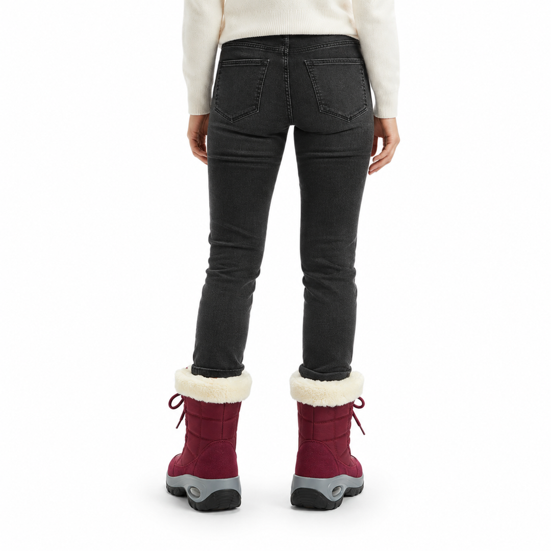 Sarah | Cozy Lace-Up Mid-Calf Snow Boots Women