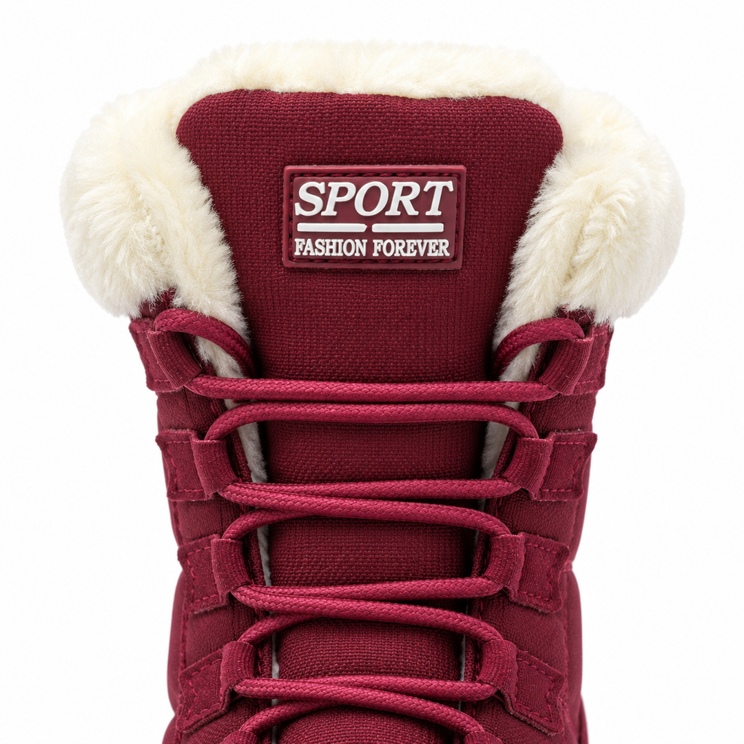 Sarah | Cozy Lace-Up Mid-Calf Snow Boots Women