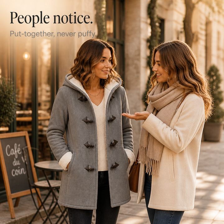 Sarah | Hooded Toggle Winter Sherpa Jacket Women