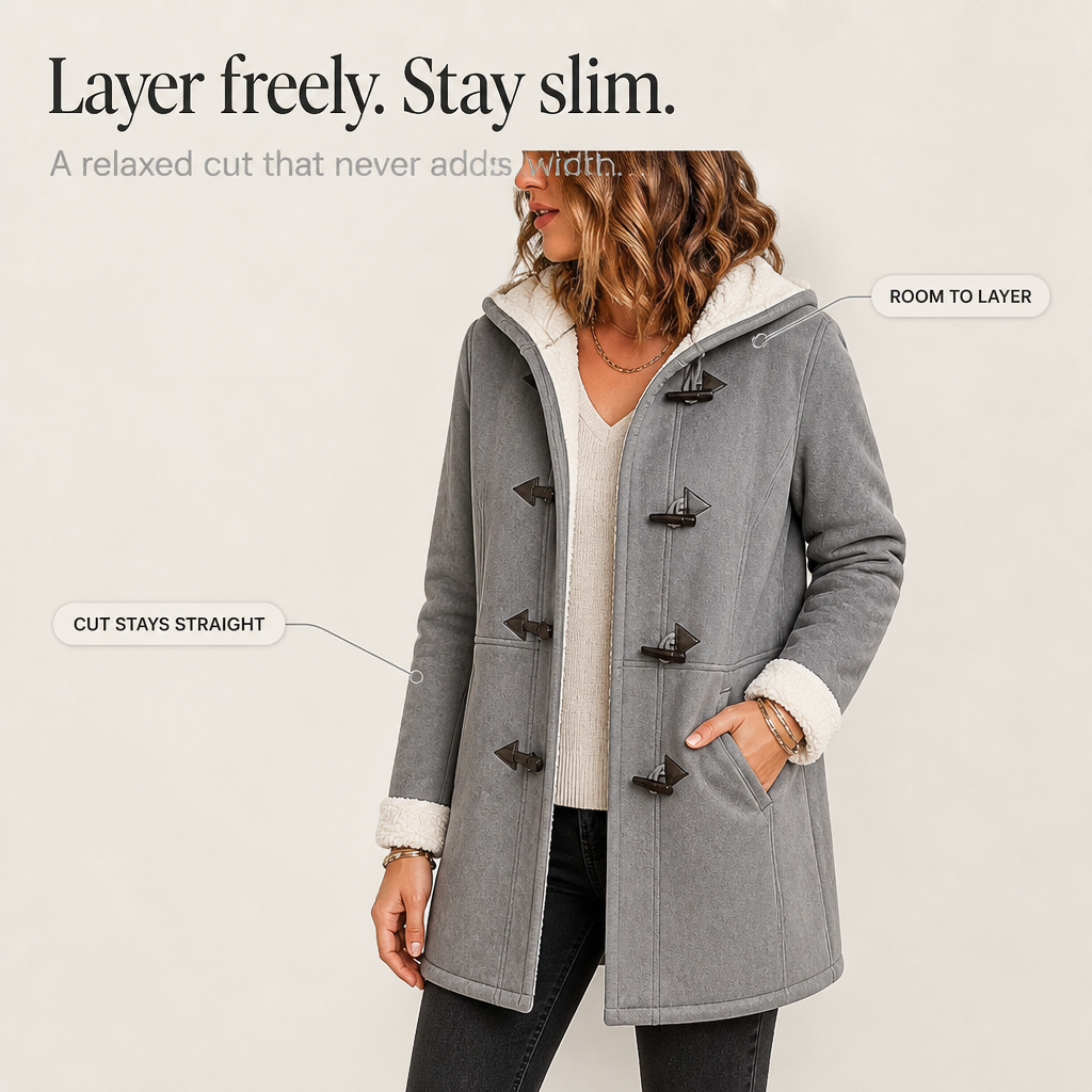 Sarah | Hooded Toggle Winter Sherpa Jacket Women