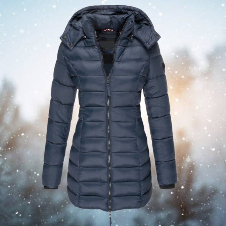 Stephanie | Cozy Long Hooded Puffer Jacket Women