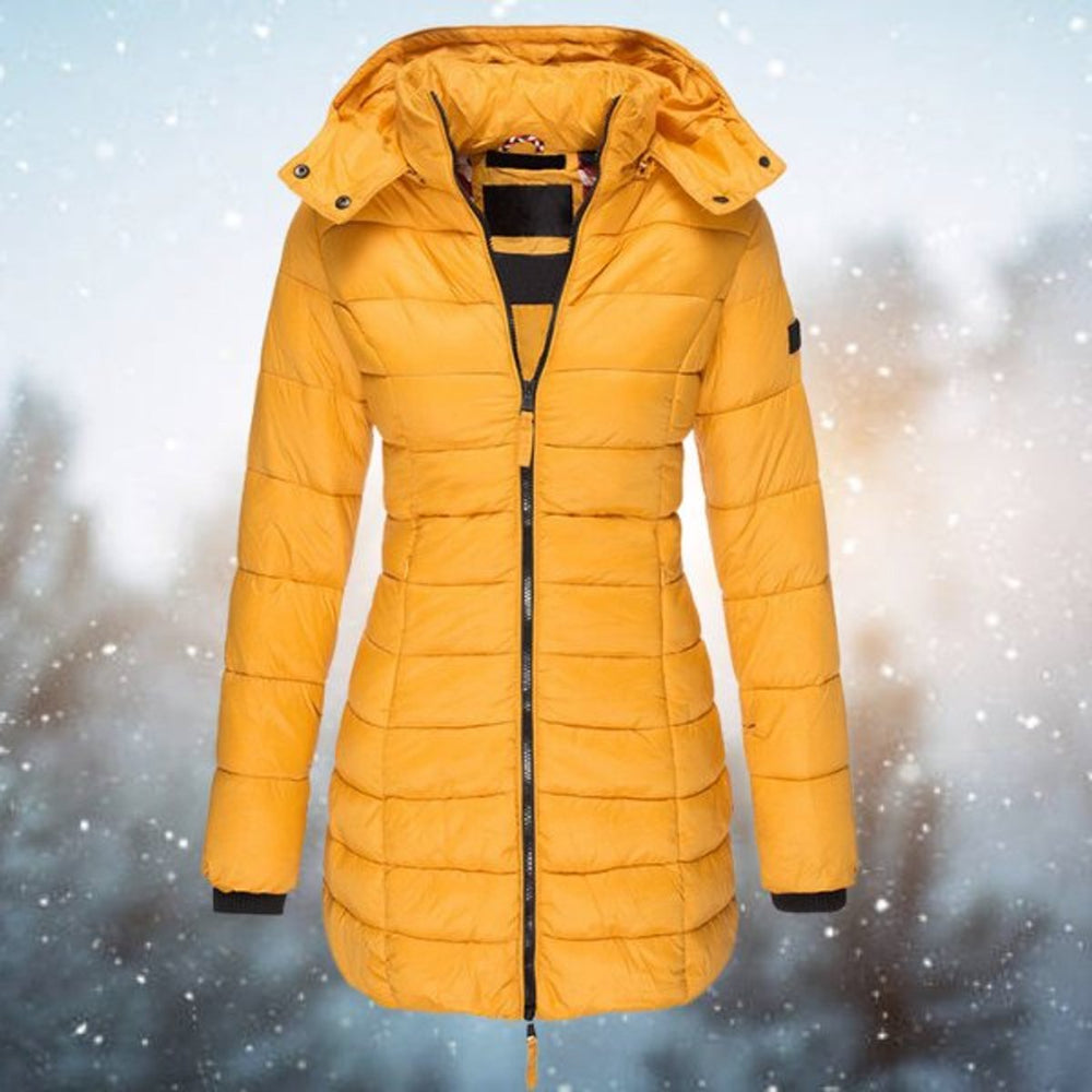 Stephanie | Cozy Long Hooded Puffer Jacket Women