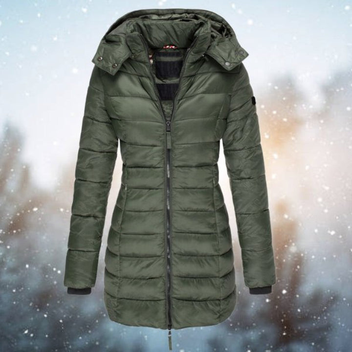 Stephanie | Cozy Long Hooded Puffer Jacket Women