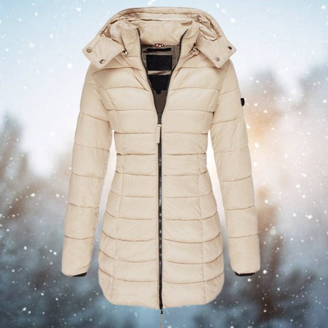 Stephanie | Cozy Long Hooded Puffer Jacket Women