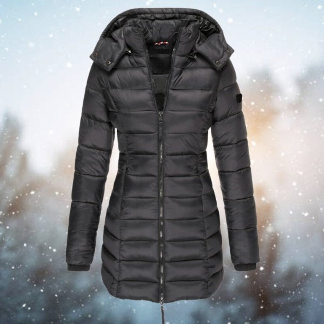 Stephanie | Cozy Long Hooded Puffer Jacket Women