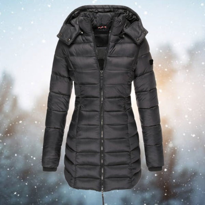 Stephanie | Cozy Long Hooded Puffer Jacket Women