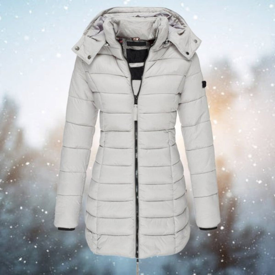 Stephanie | Cozy Long Hooded Puffer Jacket Women