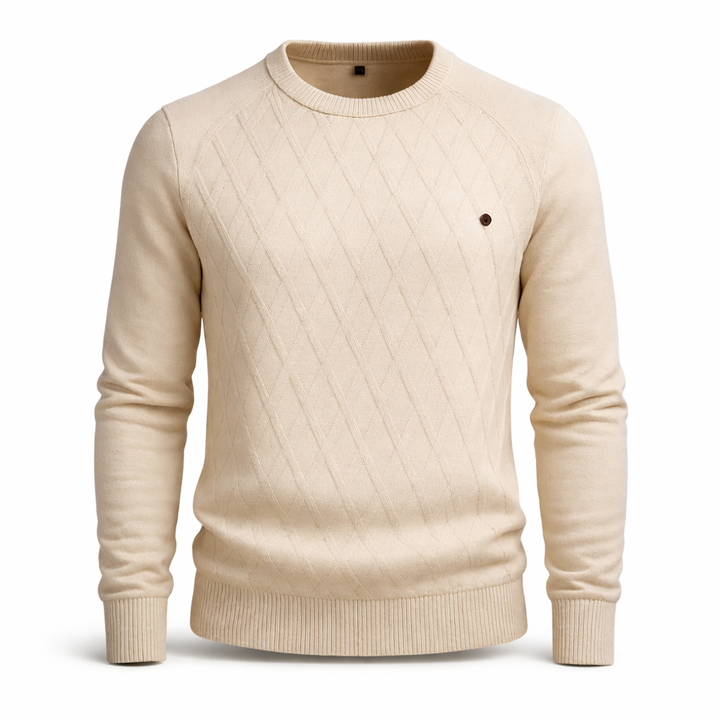 Steven | Diamond Pattern Crew Neck Mens Knit Sweater