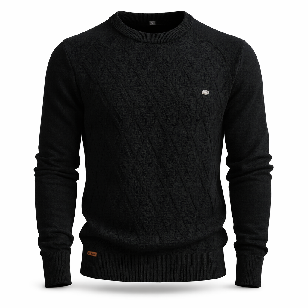 Steven | Diamond Pattern Crew Neck Mens Knit Sweater