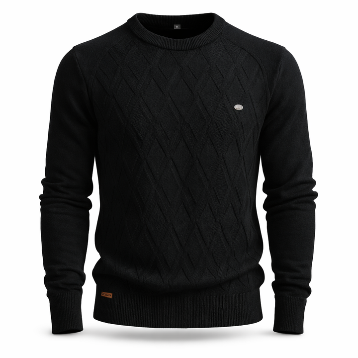 Steven | Diamond Pattern Crew Neck Mens Knit Sweater