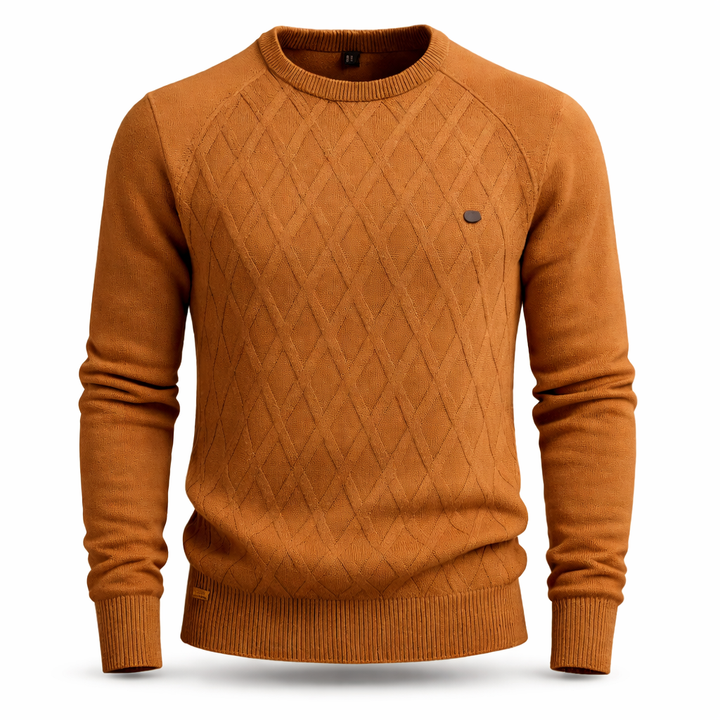 Steven | Diamond Pattern Crew Neck Mens Knit Sweater