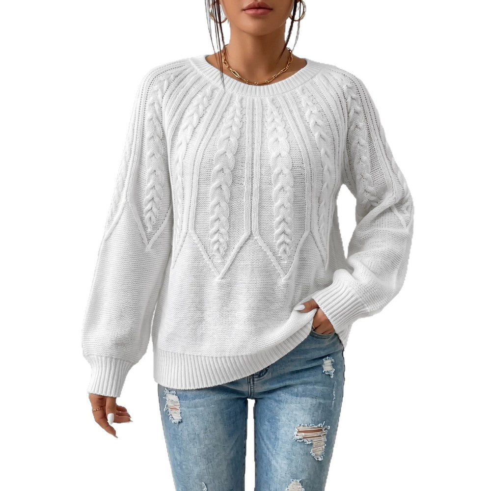 Susan | Timeless Crewneck Chunky Cable Knit Sweater