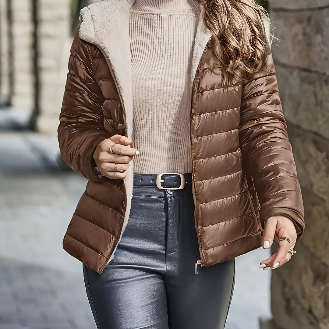 Susan | Timeless Quilted Hooded Sherpa Jacket Women