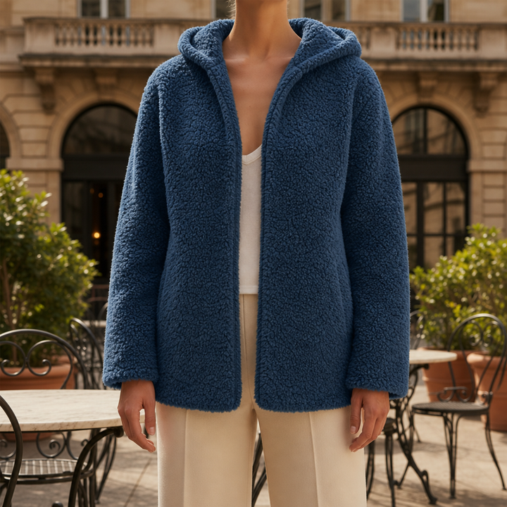 Teresa | Hooded Longline Sherpa Jacket Women