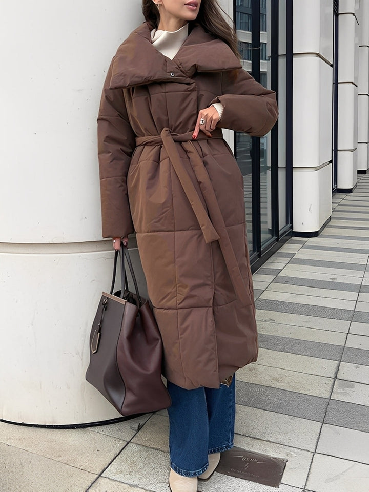 Teresa | Stylish Longline Quilted Puffer Jacket Women