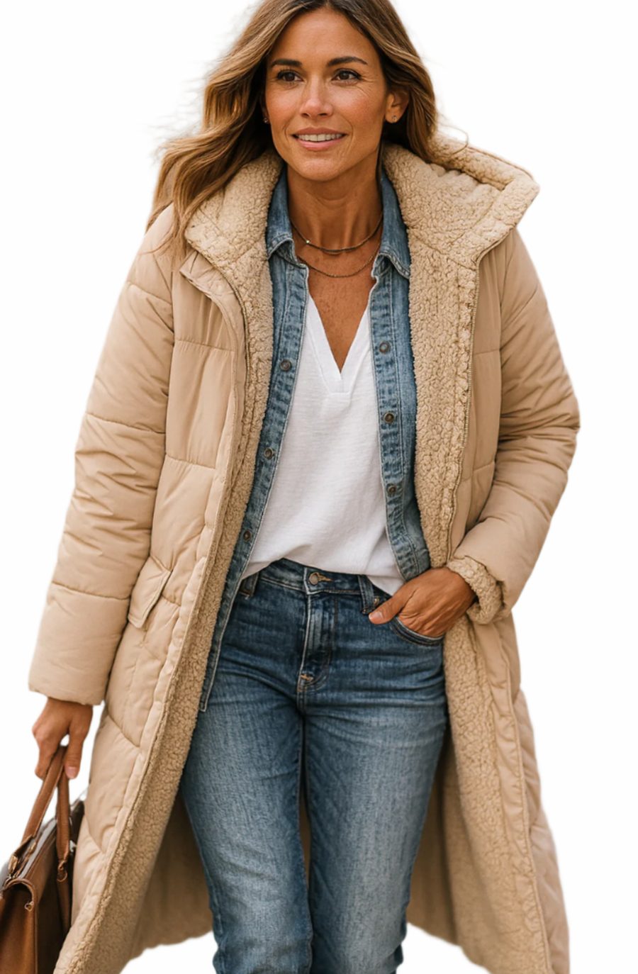 Theresa | Long Hooded Quilted Puffer Jacket Women