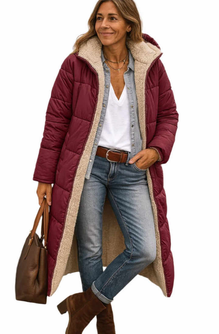 Theresa | Long Hooded Quilted Puffer Jacket Women