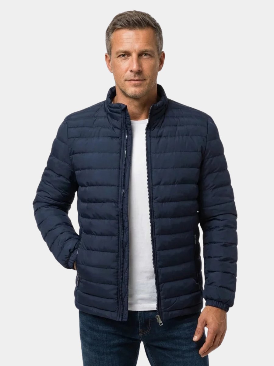 Thomas | Classic Quilted Full Zip Mens Puffer Jacket