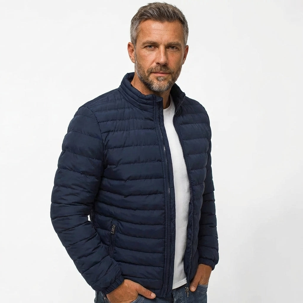 Thomas | Classic Quilted Full Zip Mens Puffer Jacket