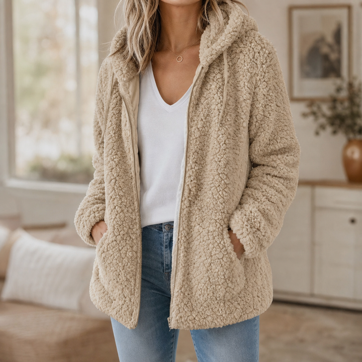 Tiffany | Classic Hooded Zip-Up Sherpa Jacket Women