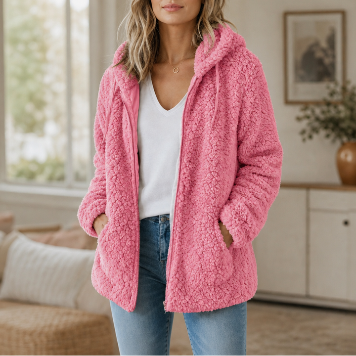 Tiffany | Classic Hooded Zip-Up Sherpa Jacket Women