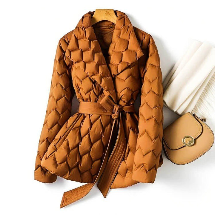 Tiffany | Refined Belted Quilted Puffer Jacket Women