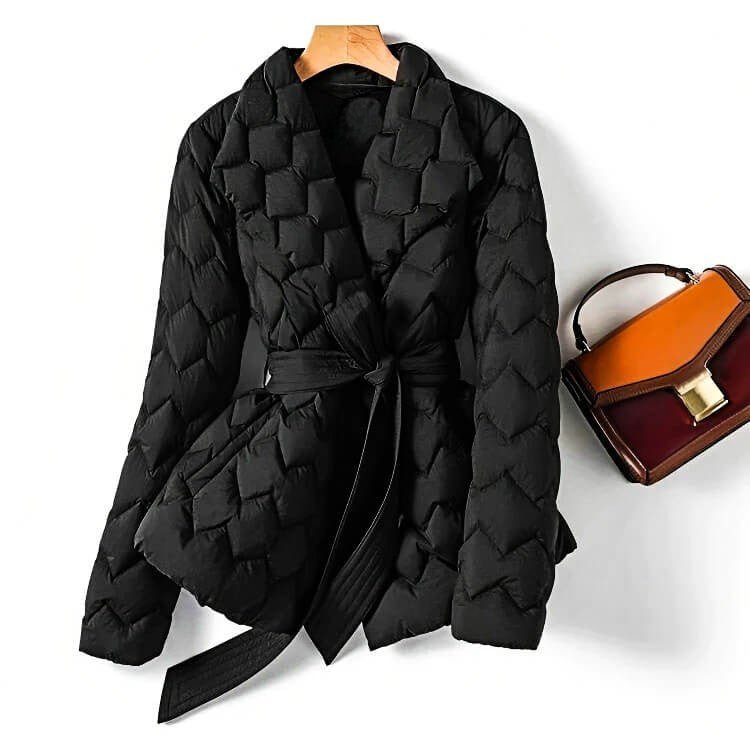 Tiffany | Refined Belted Quilted Puffer Jacket Women