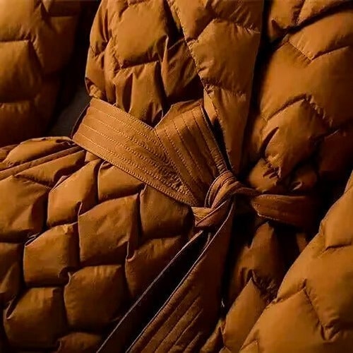 Tiffany | Refined Belted Quilted Puffer Jacket Women