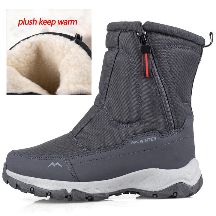 Tyler | Plush-Lined Mid-Calf Zip-Up Mens Snow Boots
