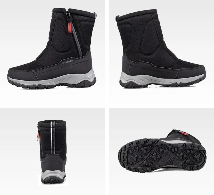 Tyler | Plush-Lined Mid-Calf Zip-Up Mens Snow Boots
