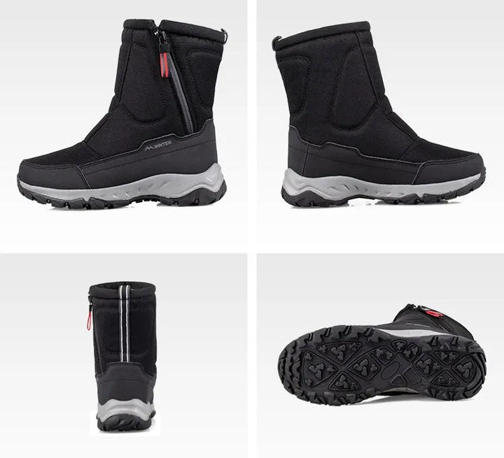 Tyler | Plush-Lined Mid-Calf Zip-Up Mens Snow Boots