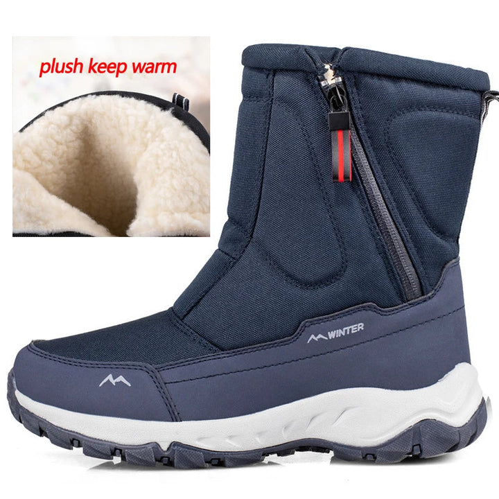 Tyler | Plush-Lined Mid-Calf Zip-Up Mens Snow Boots
