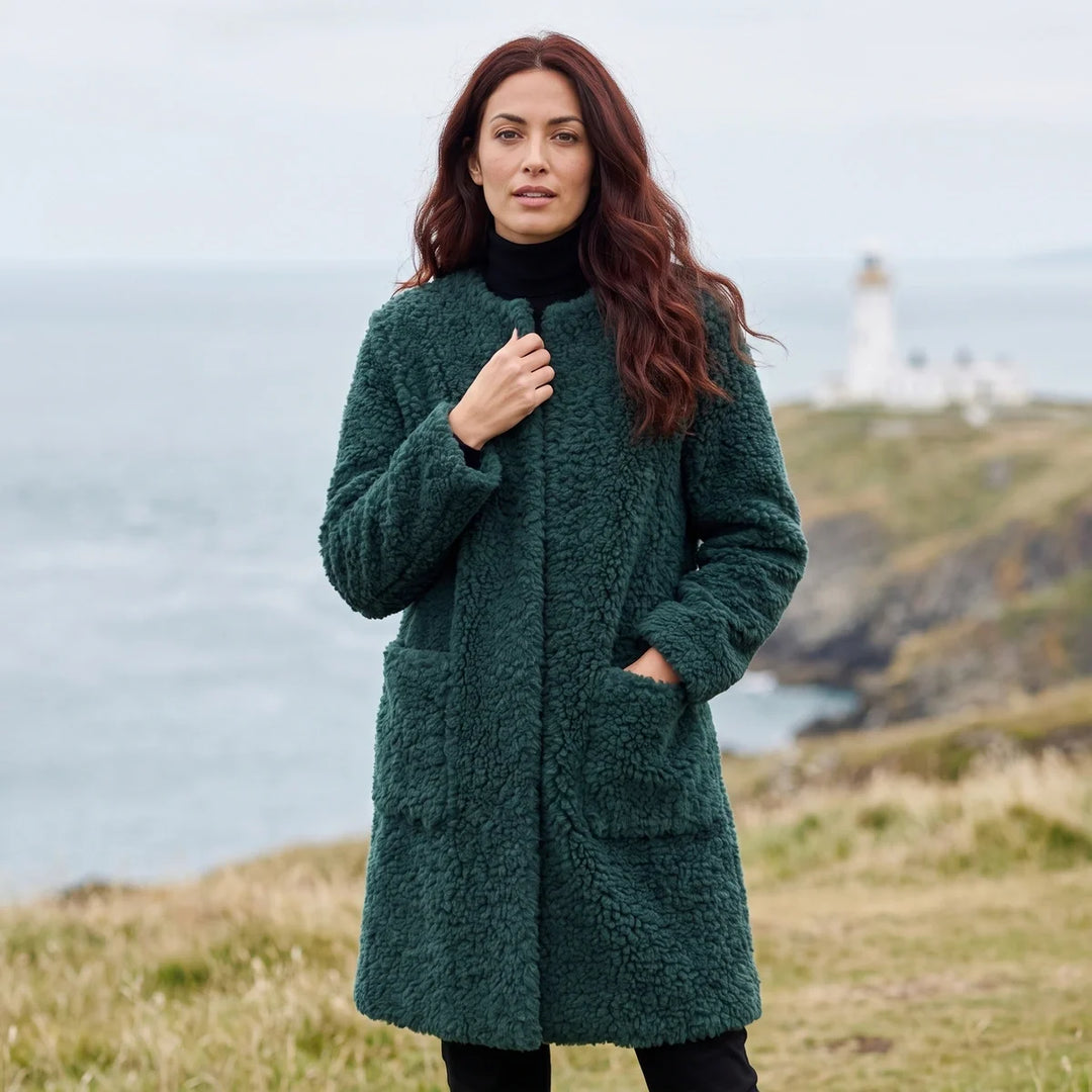 Victoria | Chic Longline Sherpa Jacket Women