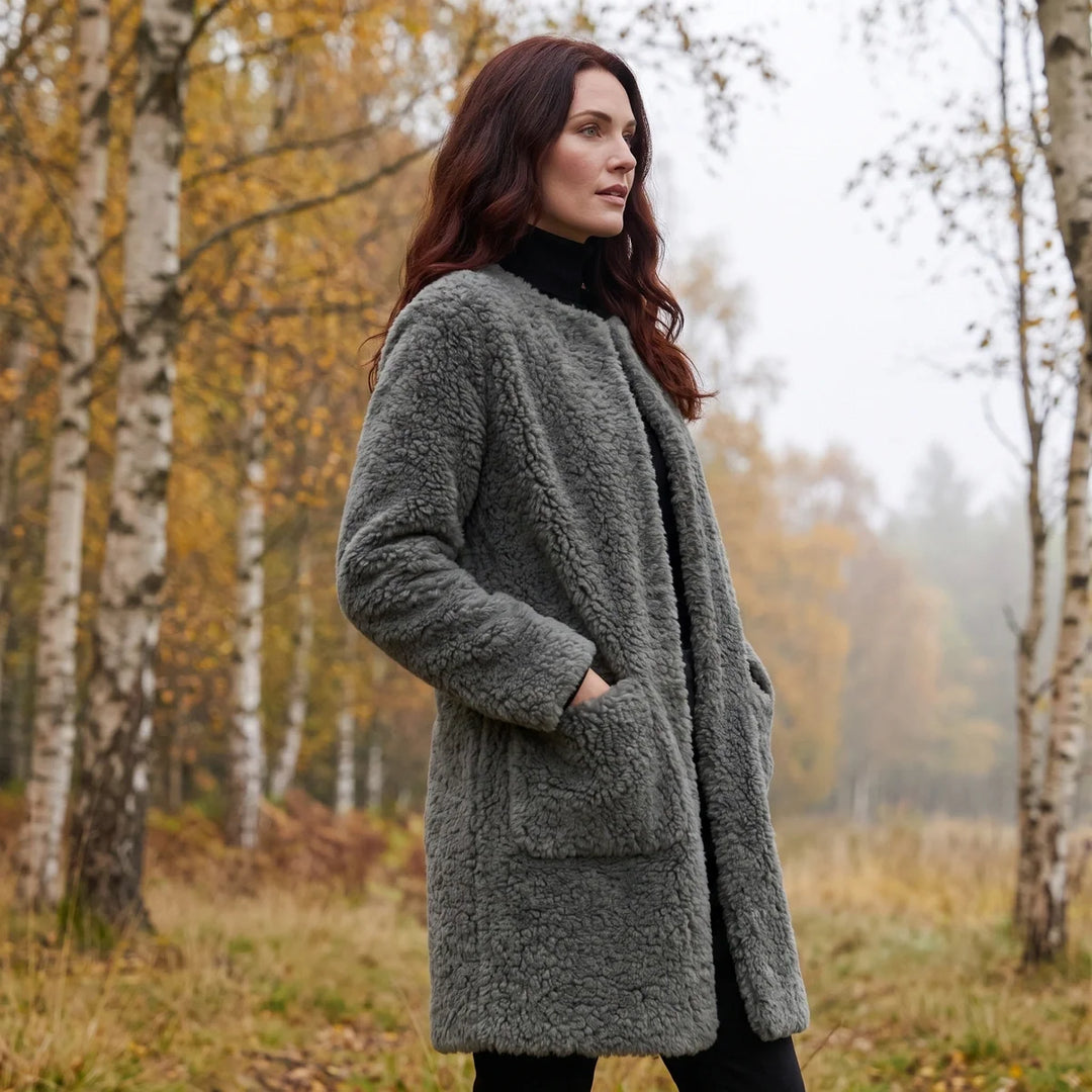 Victoria | Chic Longline Sherpa Jacket Women