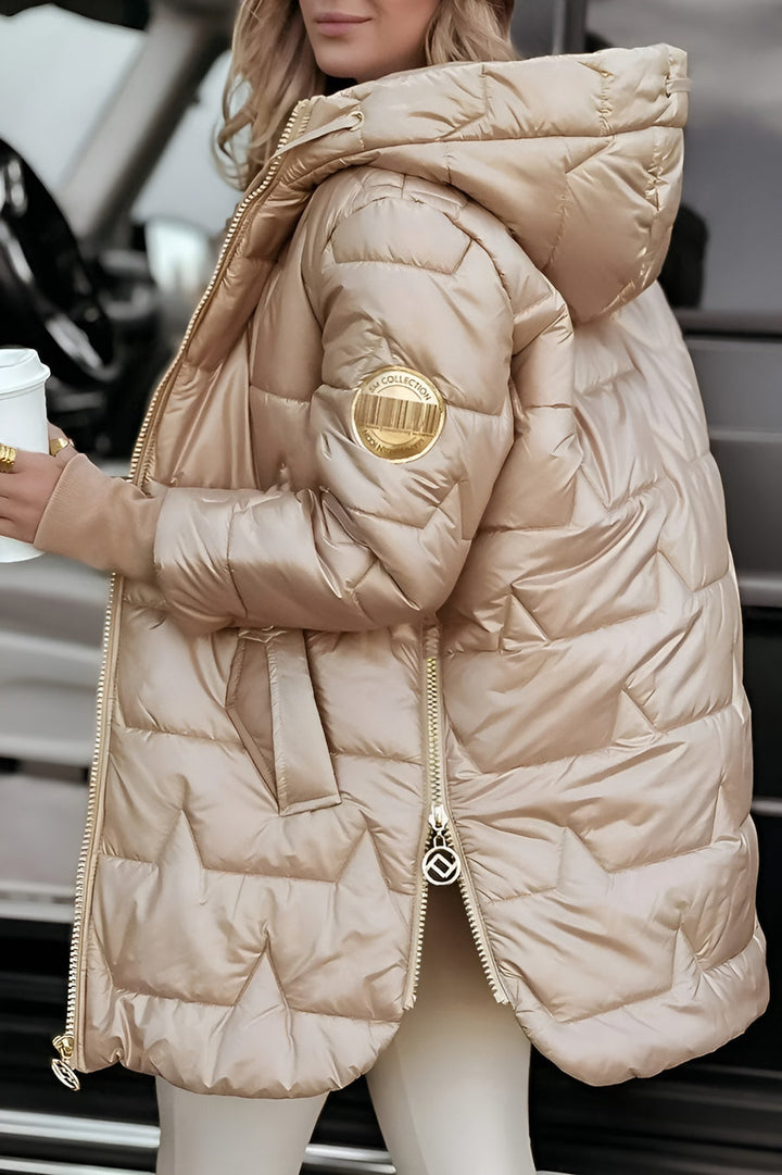 Virginia | Long Quilted Hooded Puffer Jacket Women